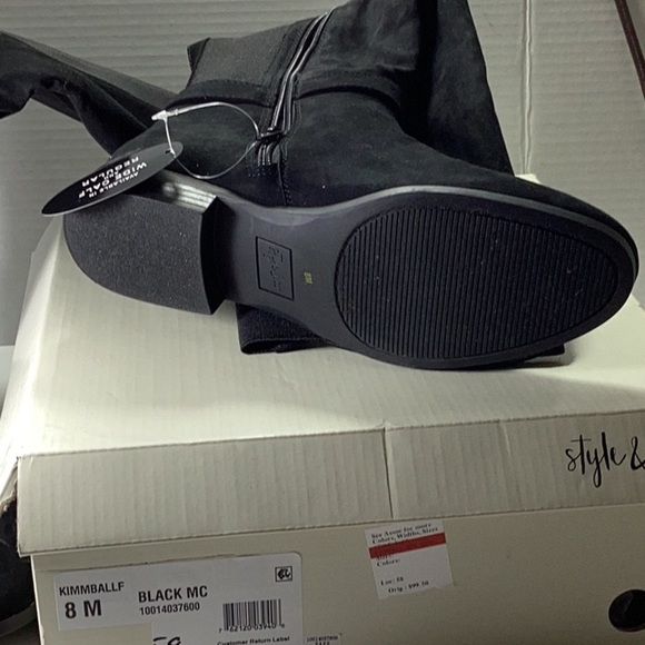 Kimmball Womens Solid Stretch Over-The-Knee Boots - Picture 6 of 6